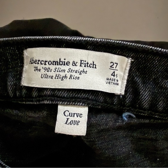 ABERCROMBIE The 90s Slim Straight Ultra High Rise Stretch Jeans Women’s Size 27 - Picture 5 of 9
